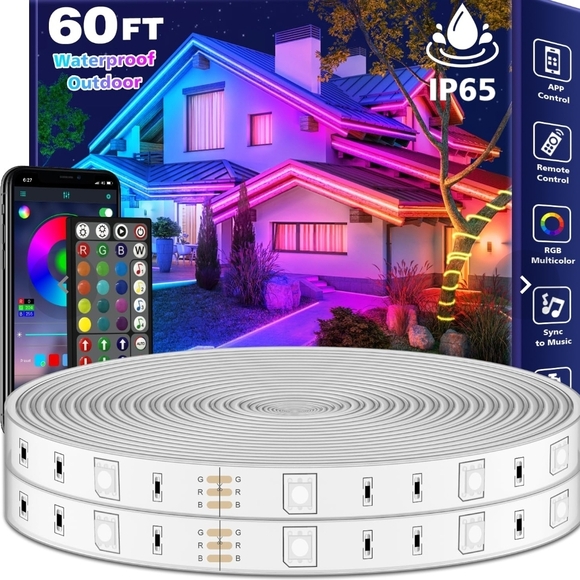 RGB LED Strip Lights - Waterproof Outdoor Lighting - Picture 1 of 1